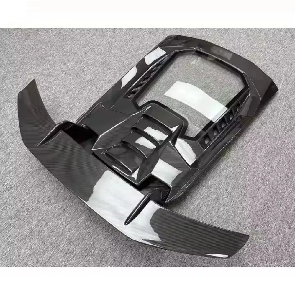 Carbon Fiber Rear Engine Cover Rear Spoiler Trunk Set for  Huracan LP610-4 LP580